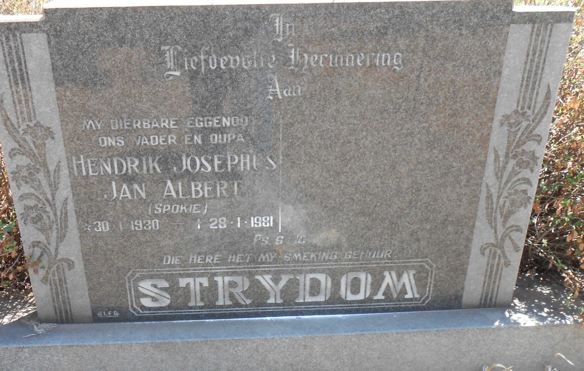 STRYDOM Hendrik Josephus Jan Albert 1930-1981