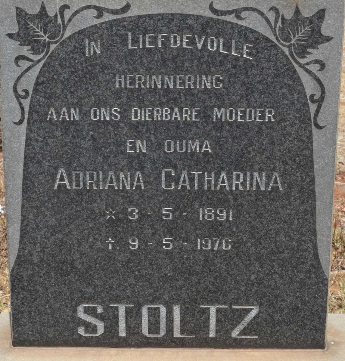 STOLTZ Adriana Catharina 1891-1976