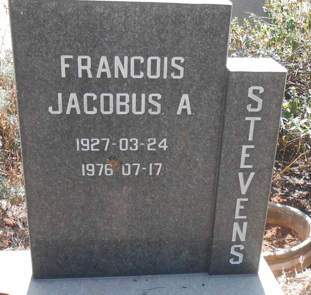 STEVENS Francois Jacobus A. 1927-1976