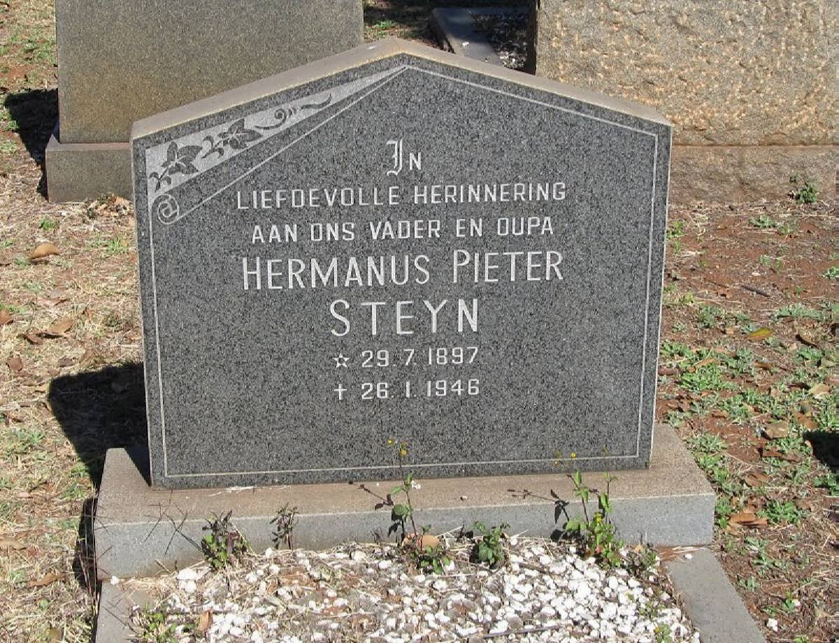 STEYN Hermanus Pieter 1897-1946