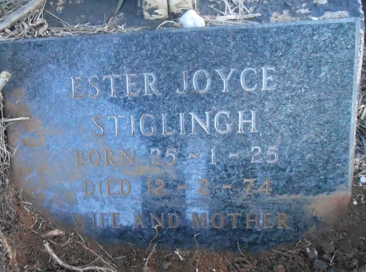 STIGLINGH Ester Joyce 1925-1974