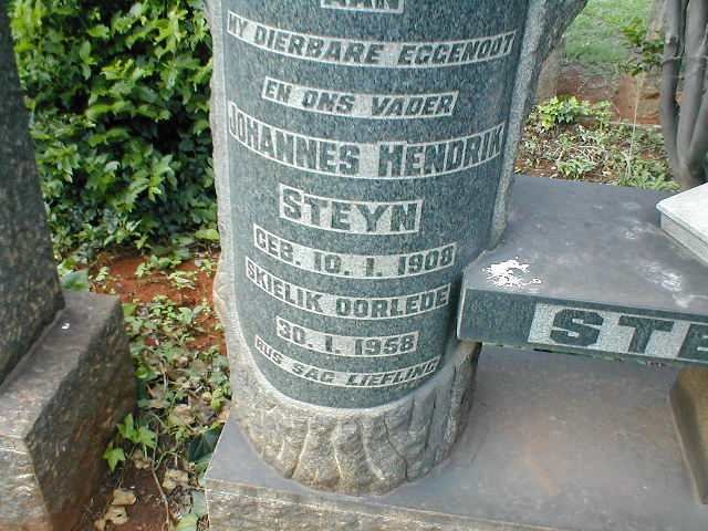 STEYN Johannes Hendrik 1908-1958