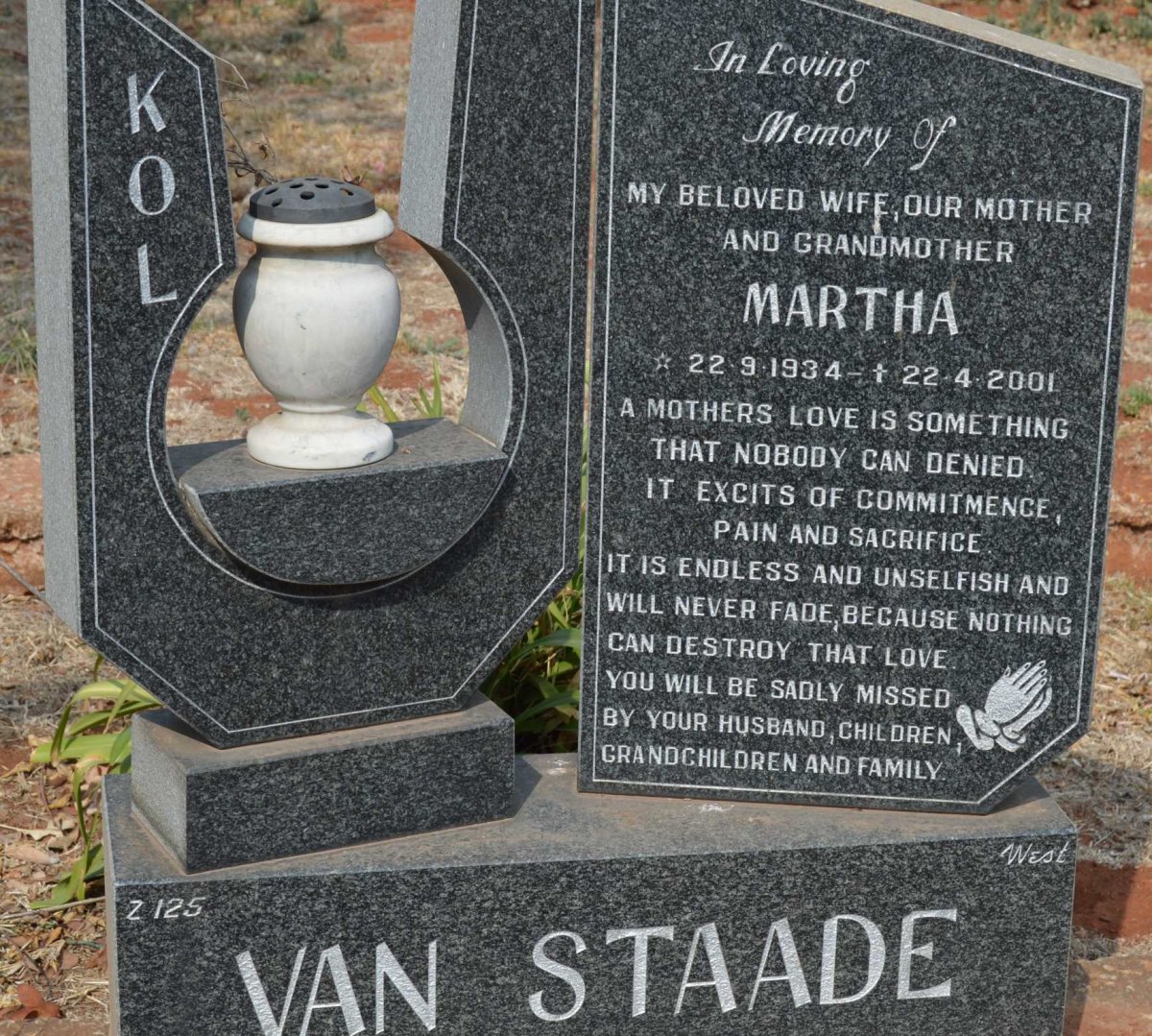 STAADE Martha, van 1934-2001