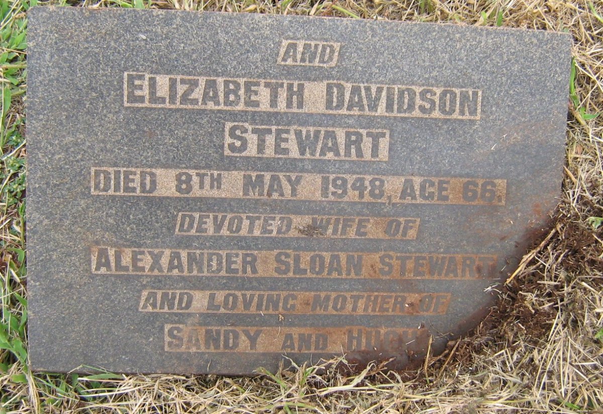 STEWART Alexander Sloan -1943 &amp; Elizabeth Davidson -1948 :: STEWART Alexander Sloan -1937