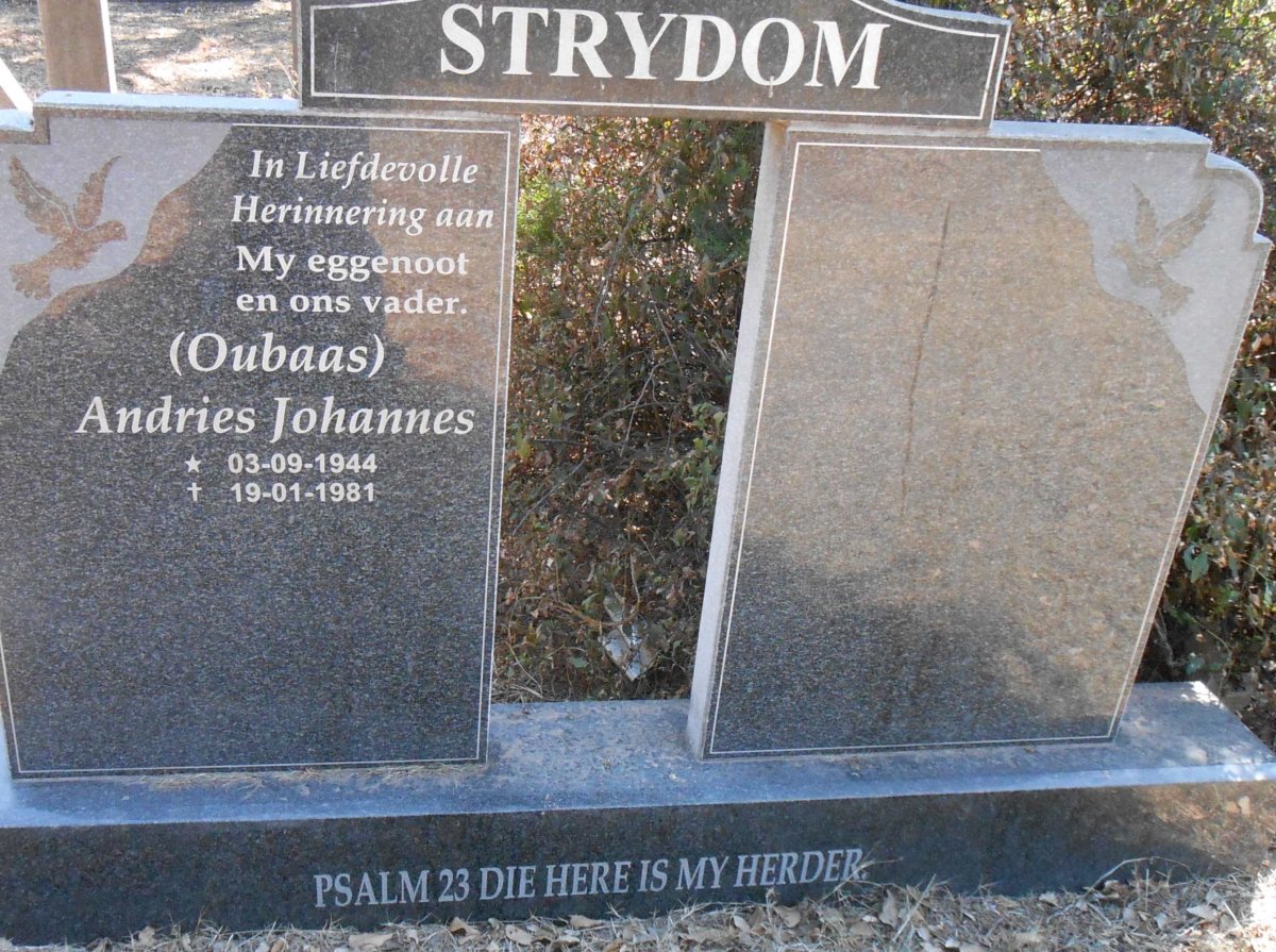 STRYDOM Andries Johannes 1944-1981