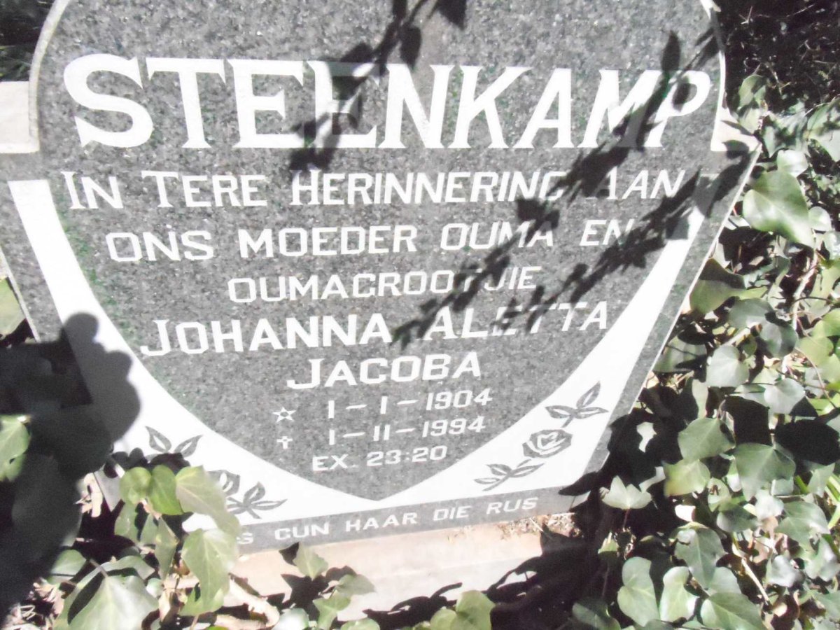 STEENKAMP Johanna Aletta Jacoba 1904-1994