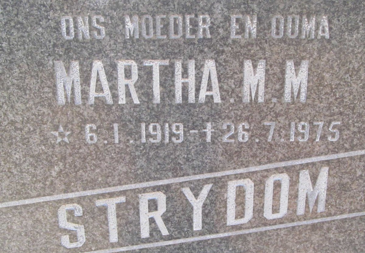 STRYDOM Martha M.M. 1919-1975