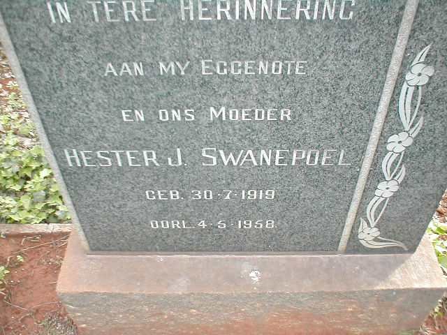 SWANEPOEL Hester J. 1919-1958