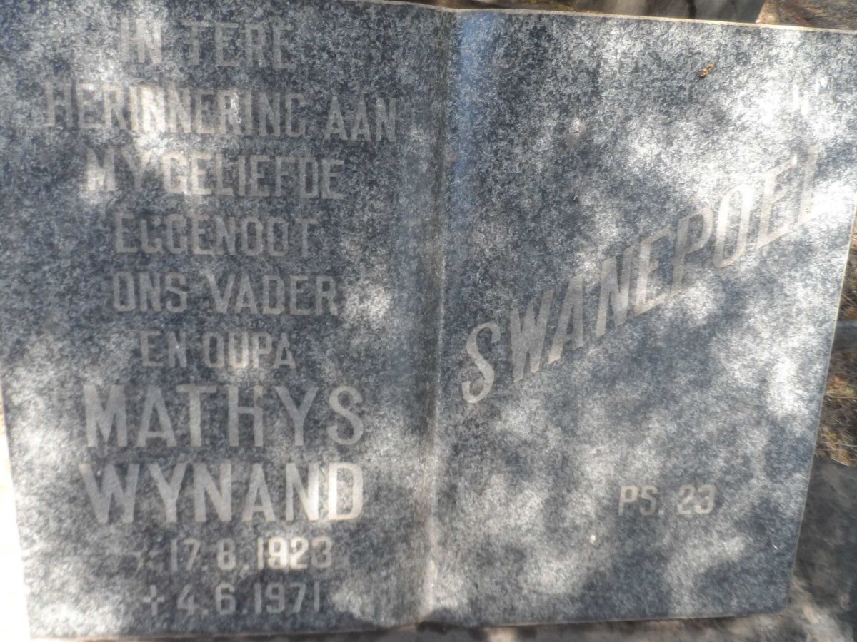 SWANEPOEL Mathys Wynand 1923-1971