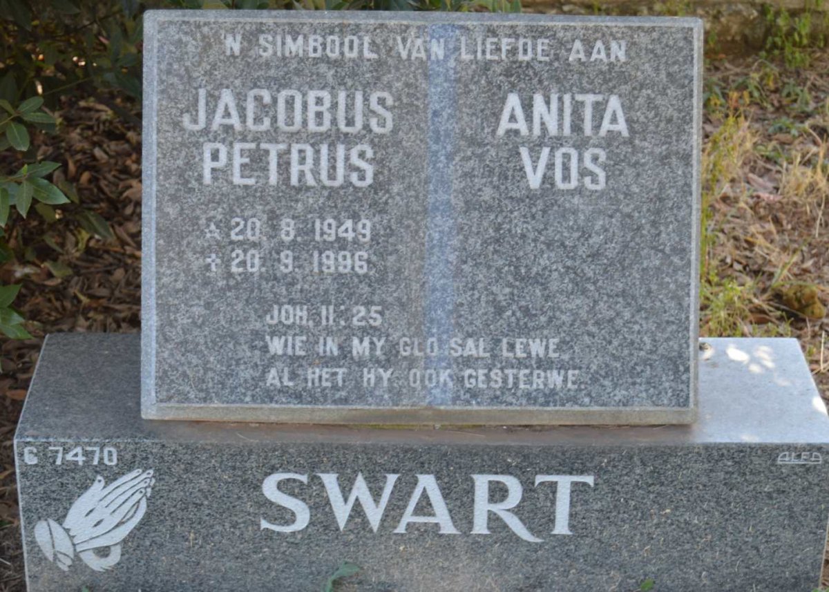 SWART Jacobus Petrus 1949-1996 &amp; Anita Vos