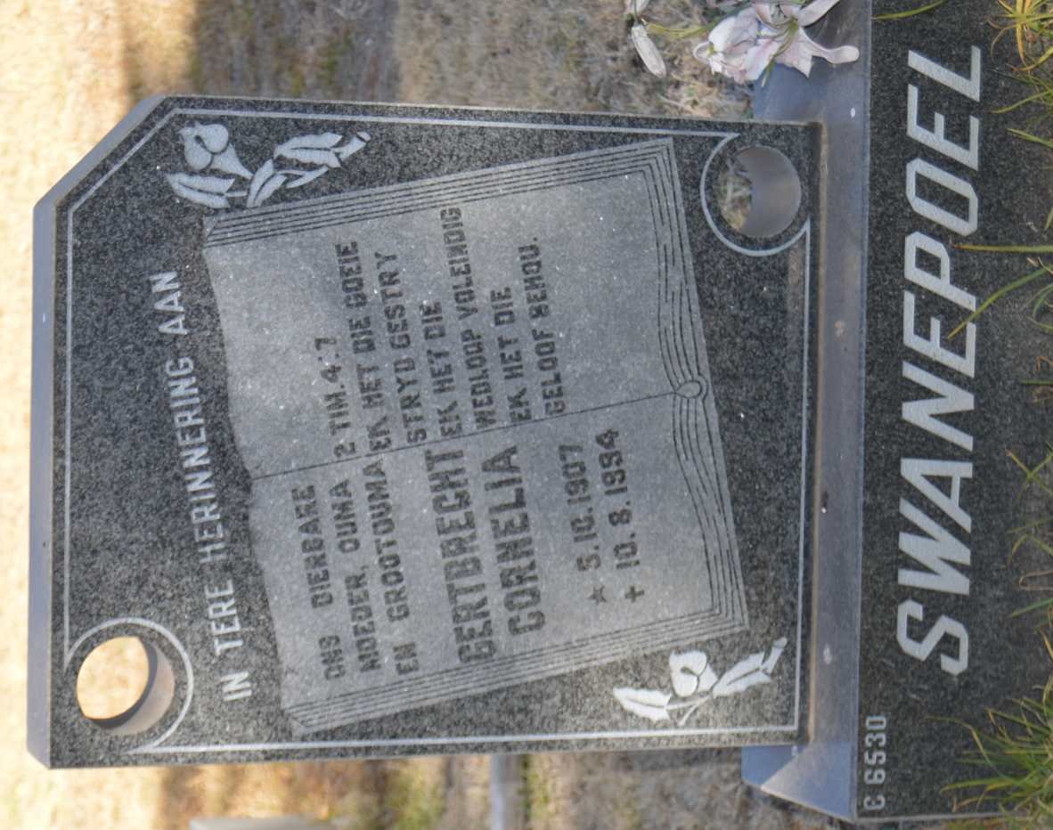 SWANEPOEL Gertbrecht Cornelia 1907-1994