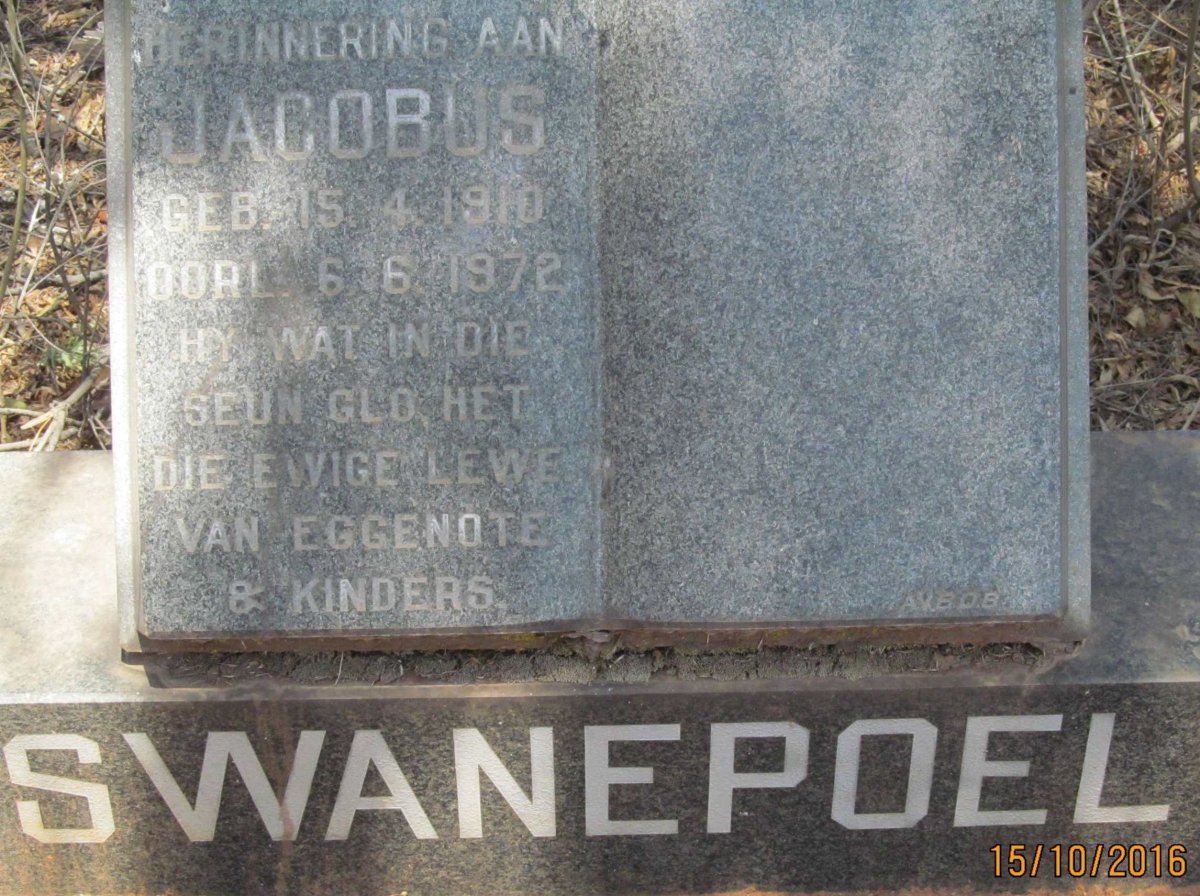 SWANEPOEL Jacobus 1910-1972
