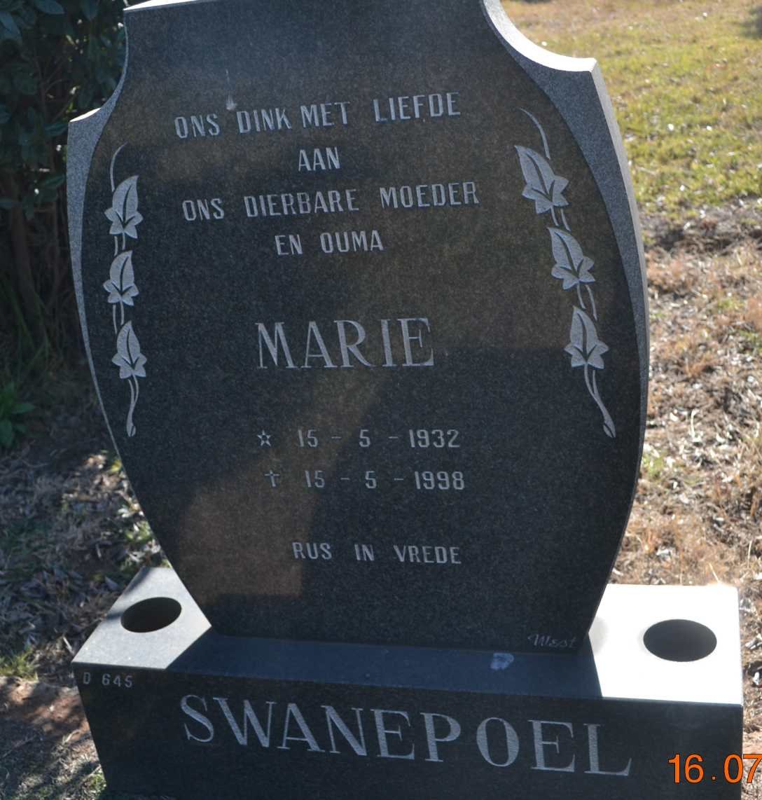 SWANEPOEL Marie 1932-1998