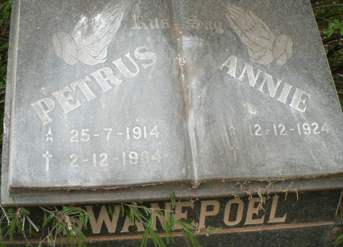 SWANEPOEL Petrus 1914-1984 &amp; Annie 1924-