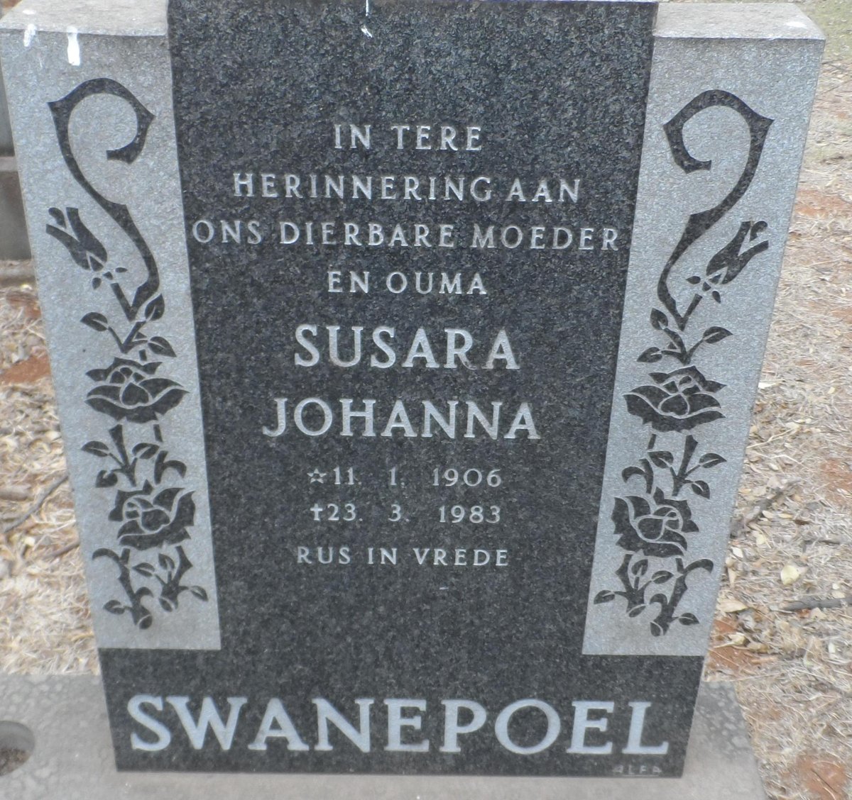 SWANEPOEL Susara Johanna 1906-1983