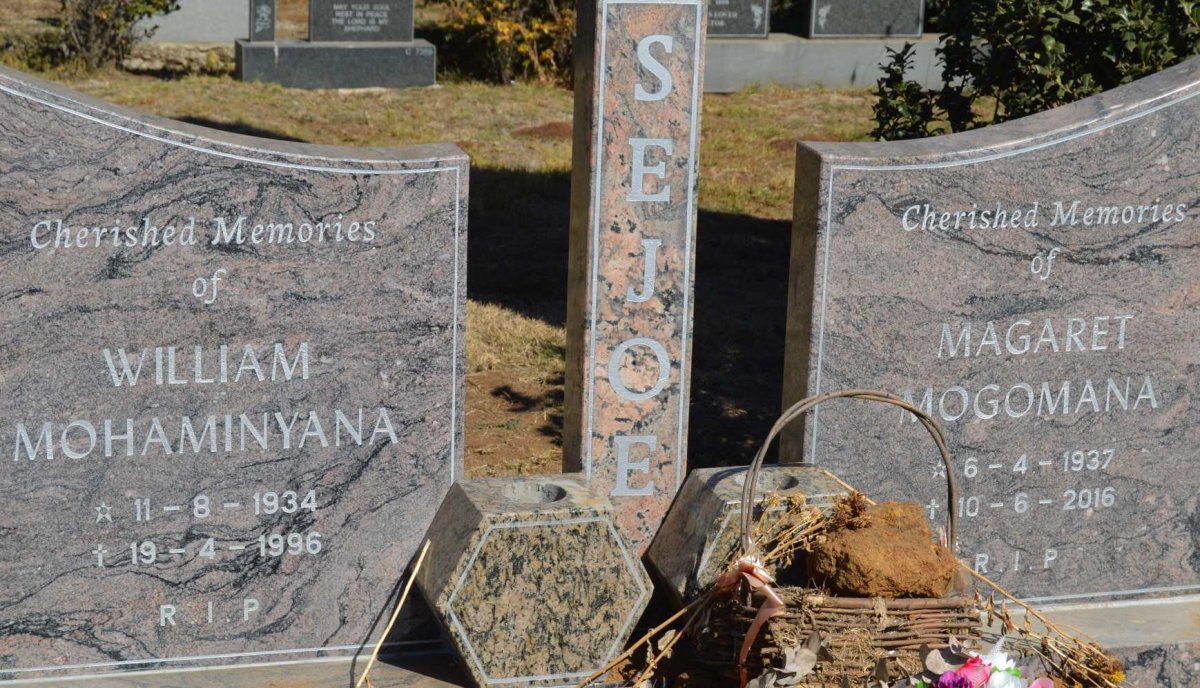 SEJOE William Mohaminyana 1934-1996 &amp; Magaret Mogomana 1937-2016