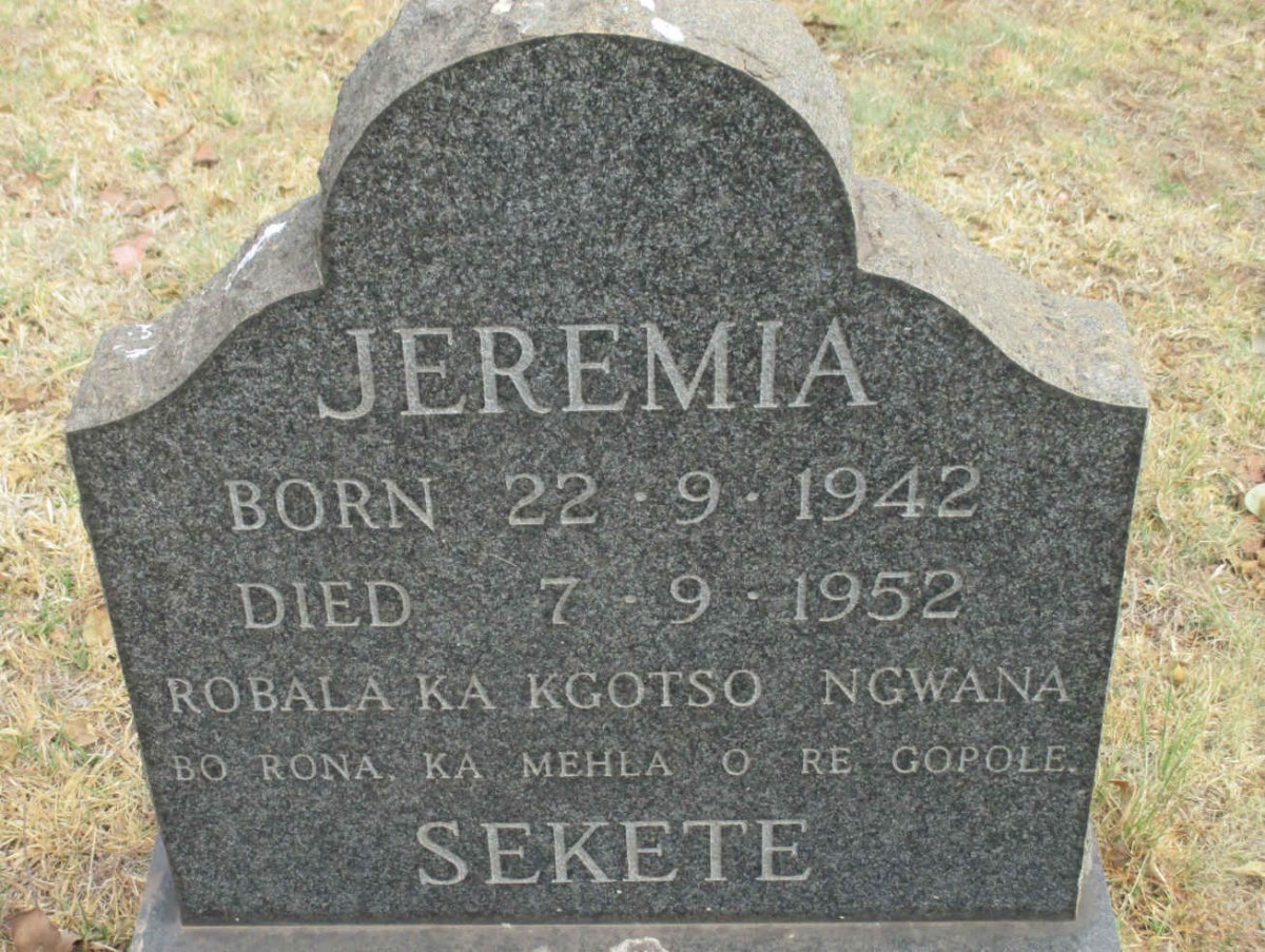 SEKETE Jeremia 1942-1952