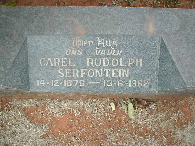 SERFONTEIN Carel Rudolph 1876-1962