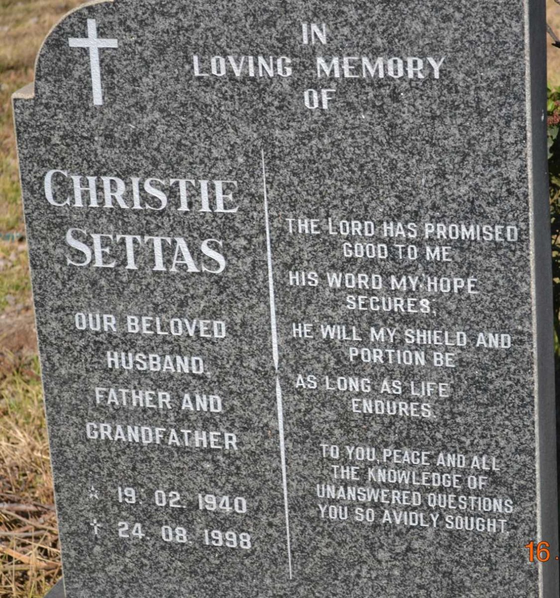 SETTAS Christie 1940-1998