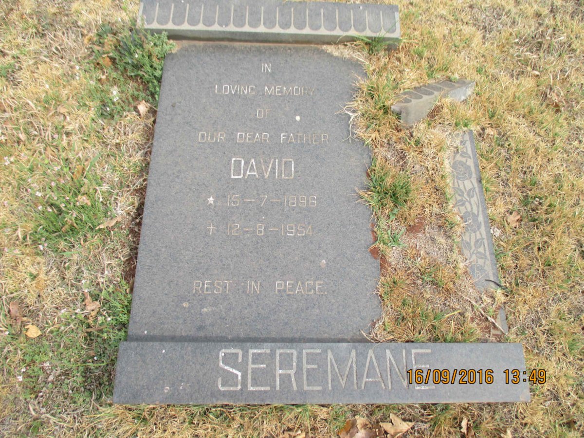 SEREMANE David 1896-1954