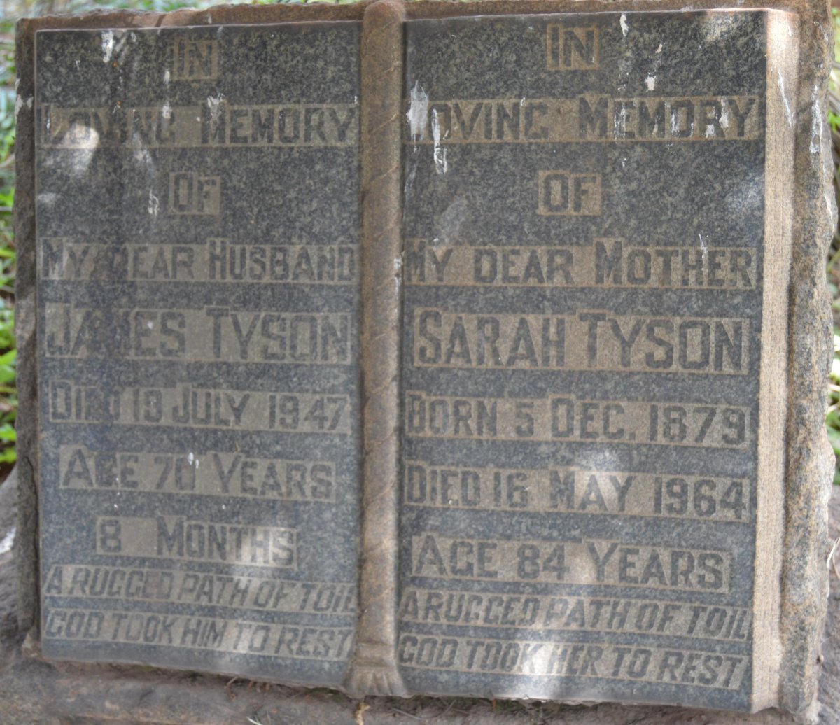 TYSON James -1947 &amp; Sarah 1879-1964