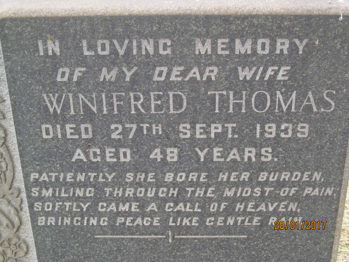 THOMAS Winifred -1939
