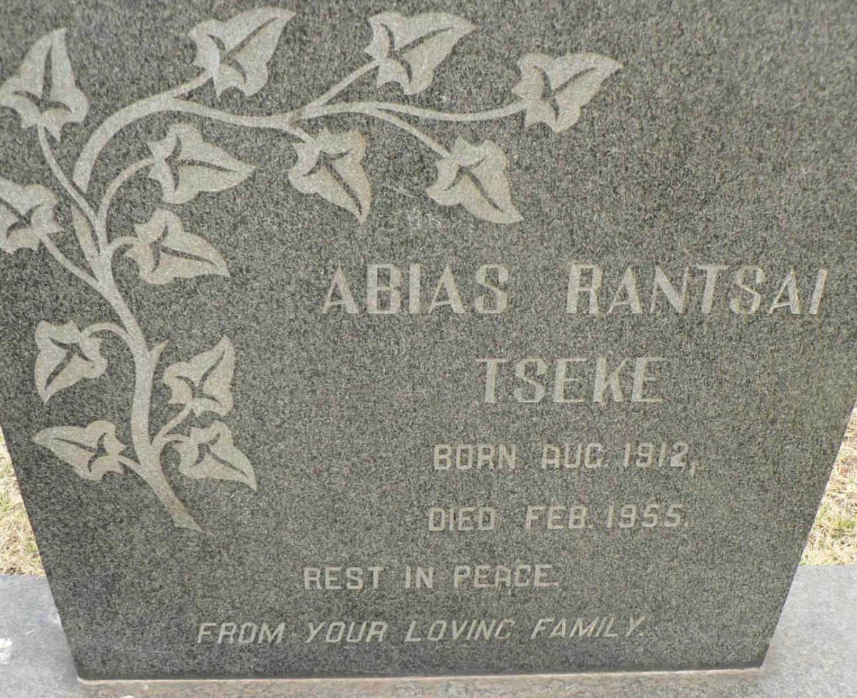 TSEKE Abias Rantsai 1912-1955
