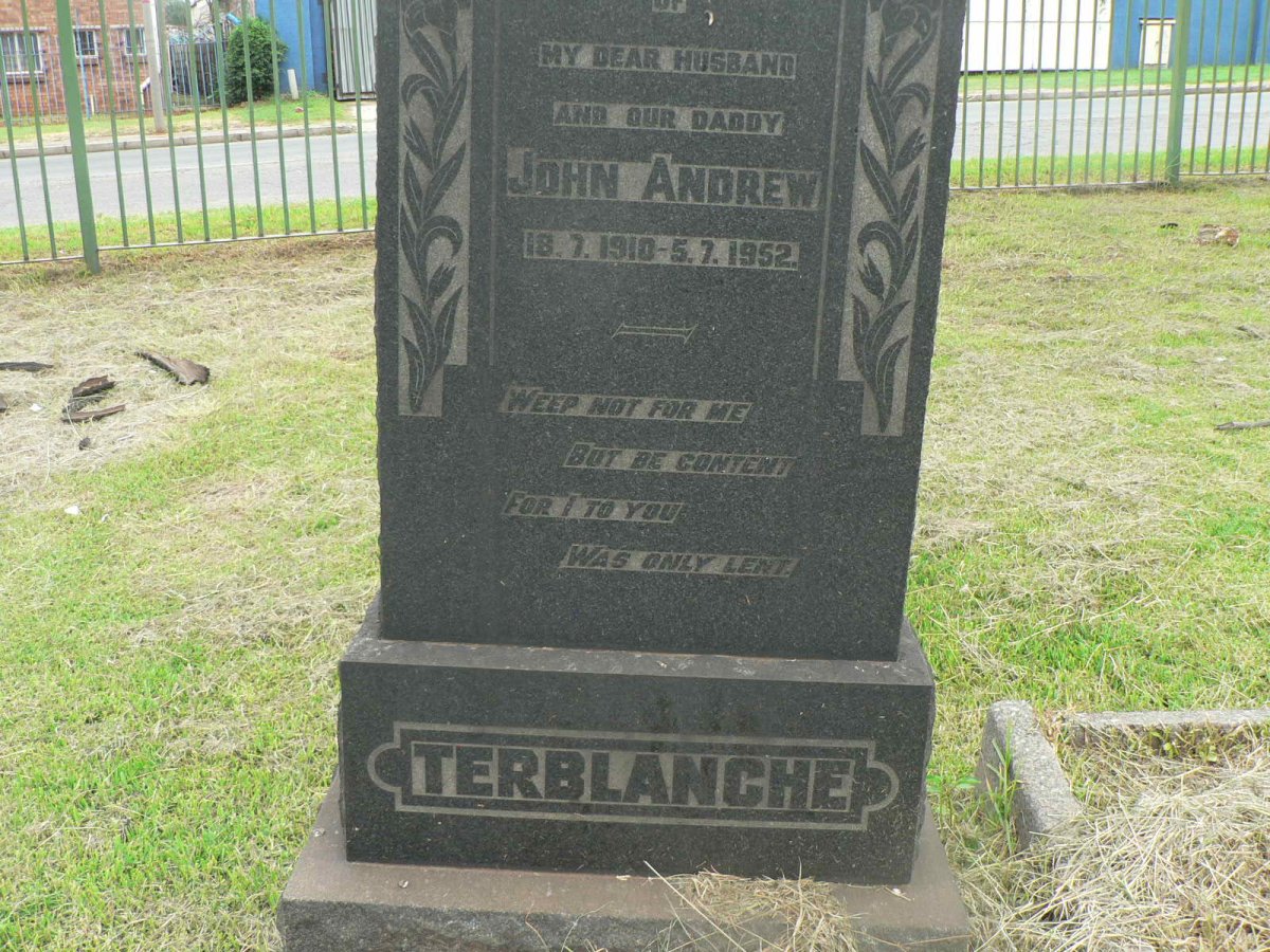 TERBLANCHE John Andrew -1910-1952