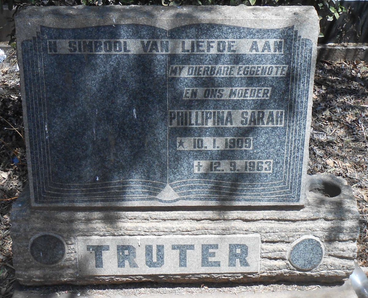 TRUTER Phillipina Sarah 1909-1963