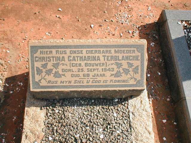TERBLANCHE Christina Catharina nee BOUWER -1943