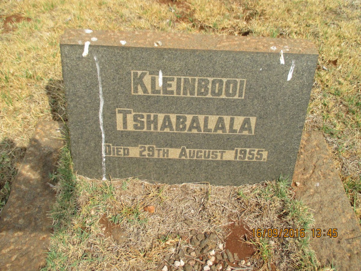 TSABALALA Kleinbooi -1955