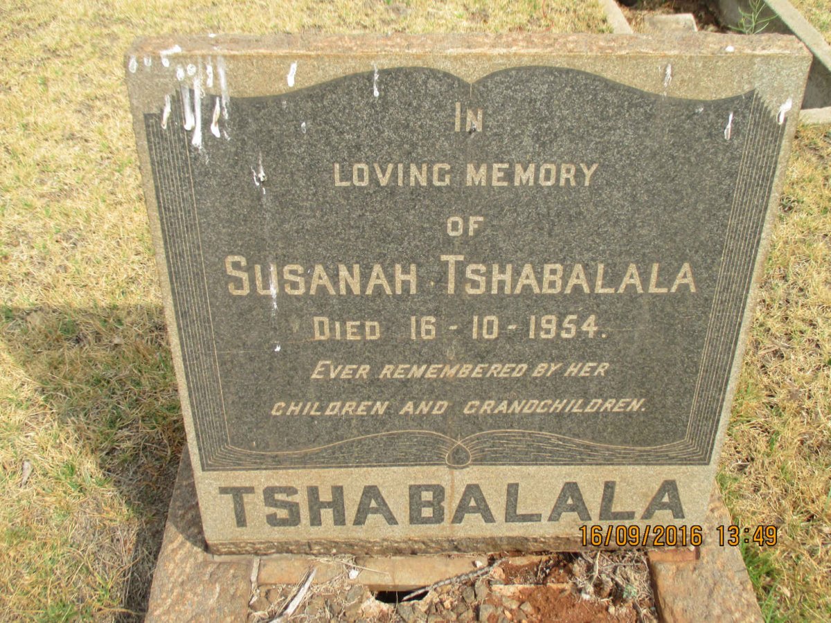 TSHABALALA Susannah -1954