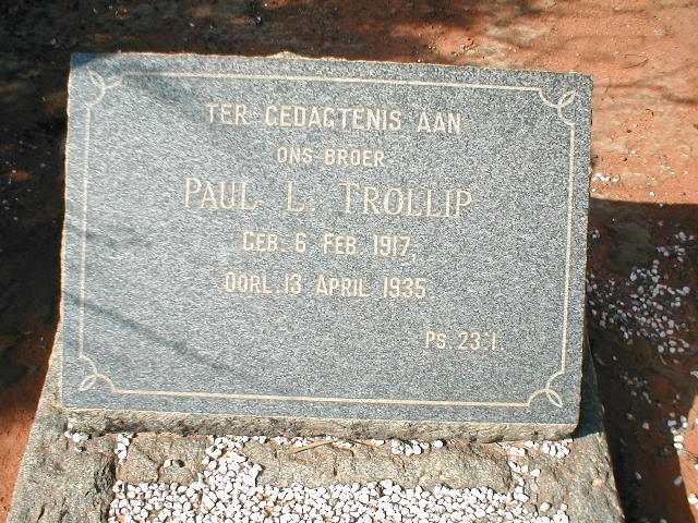 TROLLIP Paul L. 1917-1935