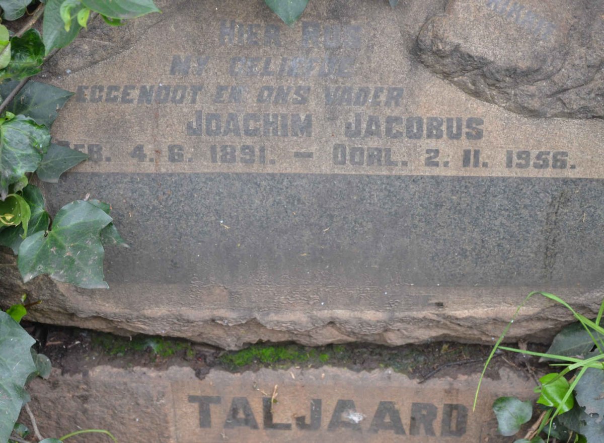 TALJAARD Joachim Jacobus 1891-1956
