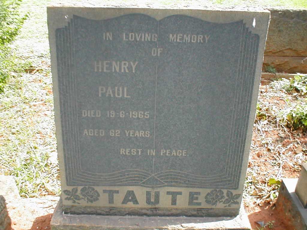 TAUTE Henry Paul -1965
