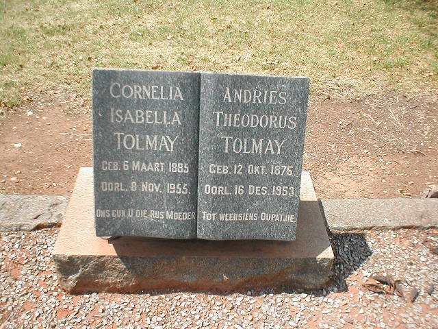 TOLMAY Andries Theodorus 1875-1953 &amp; Cornelia Isabella 1885-1955
