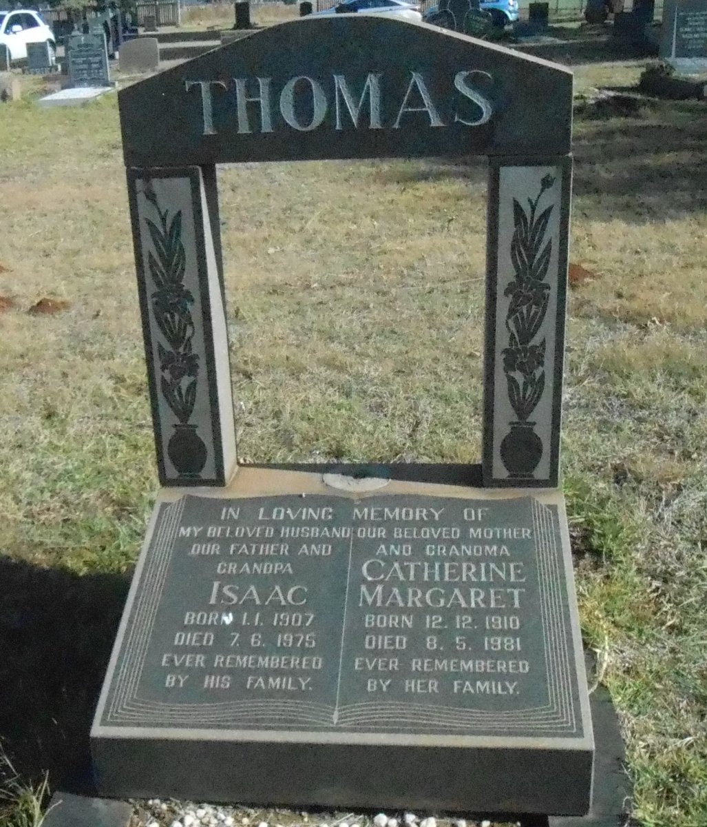 THOMAS Isaac 1907-1975 &amp; Catherine Margaret 1910-1981