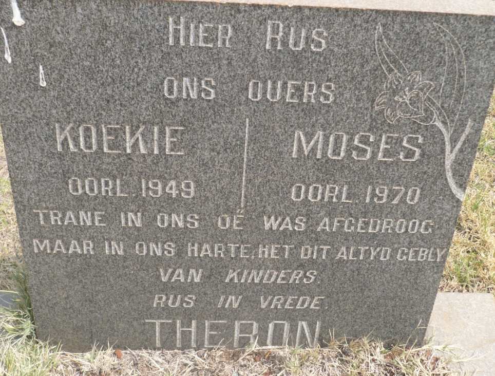 THERON Moses -1970 &amp; Koekie -1949