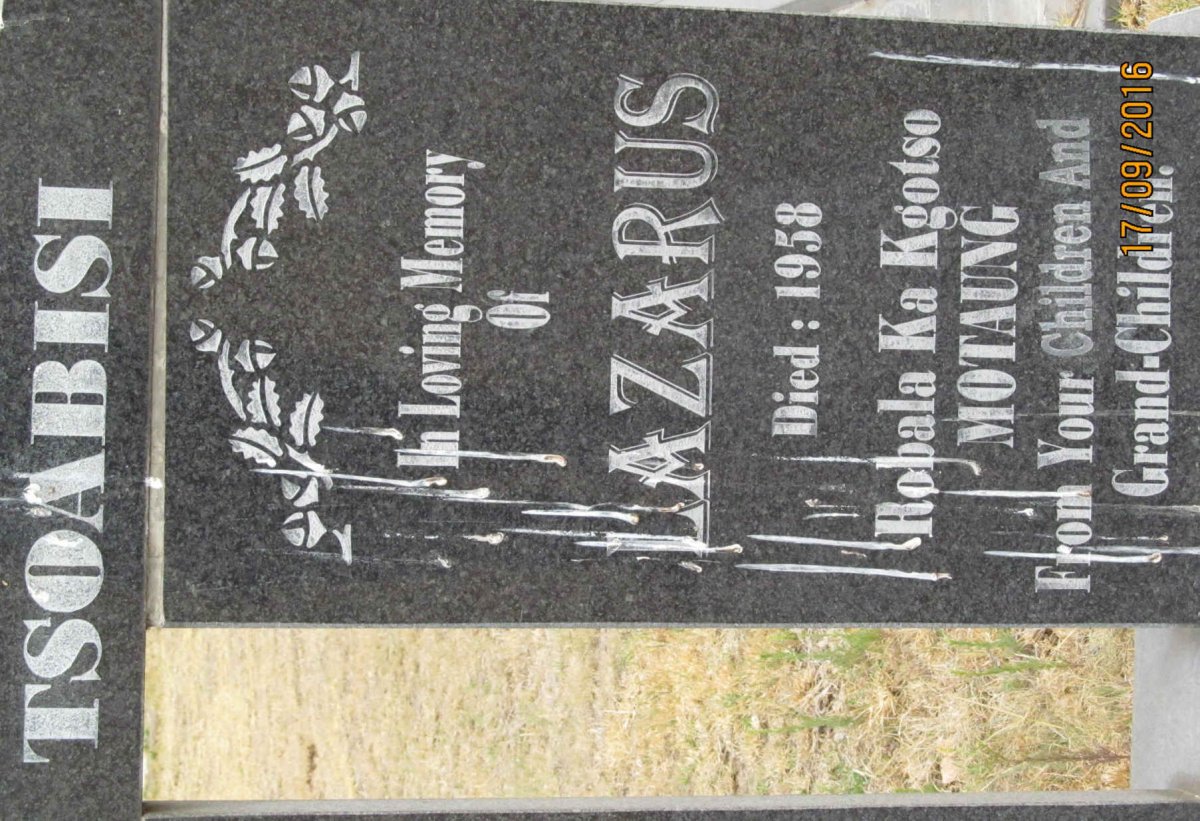 TSOABISI Lazarus -1958