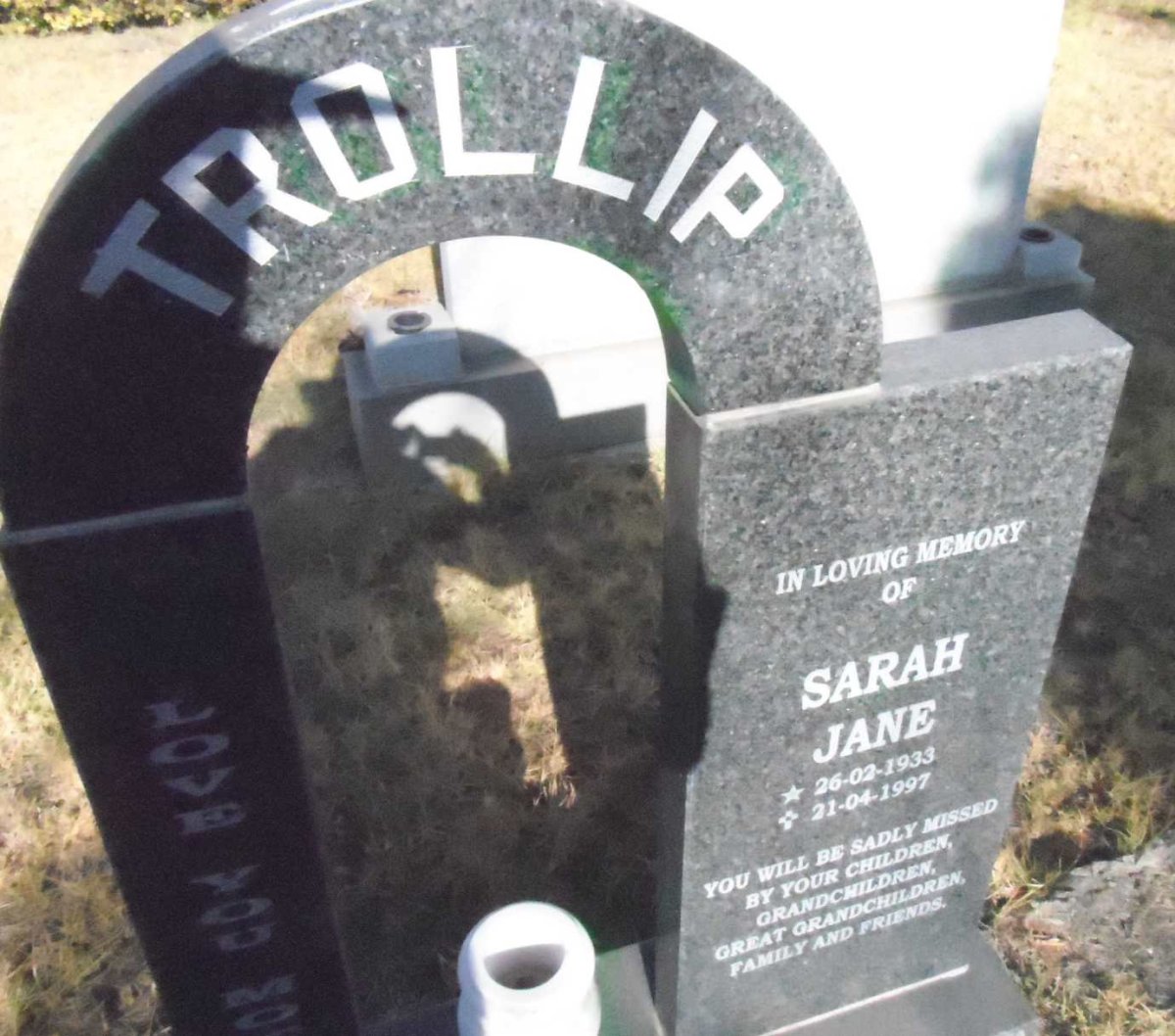TROLLIP Sarah Jane 1933-1997