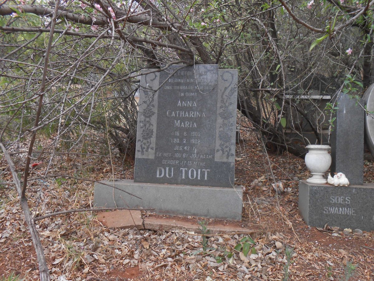 TOIT Anna Catharina Maria, du 1908-1982