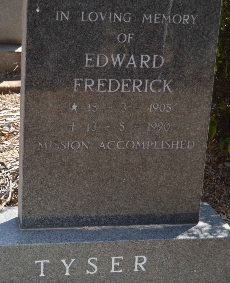 TYSER Edward Frederick 1905-1990