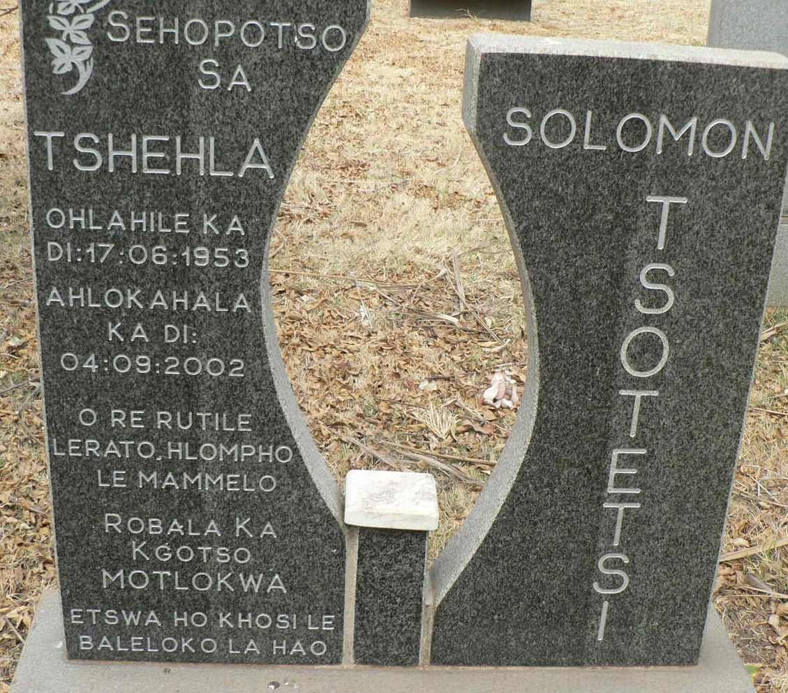 TSOTETSI Solomon 1953-2002