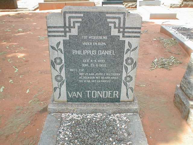 TONDER Philippus Daniel, van 1890-1953