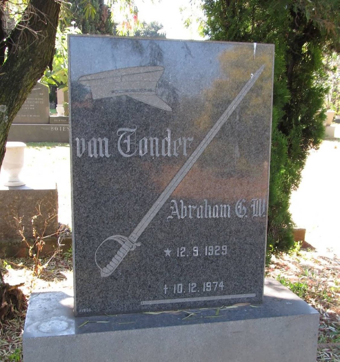 TONDER Abraham G.W., van 1929-1974
