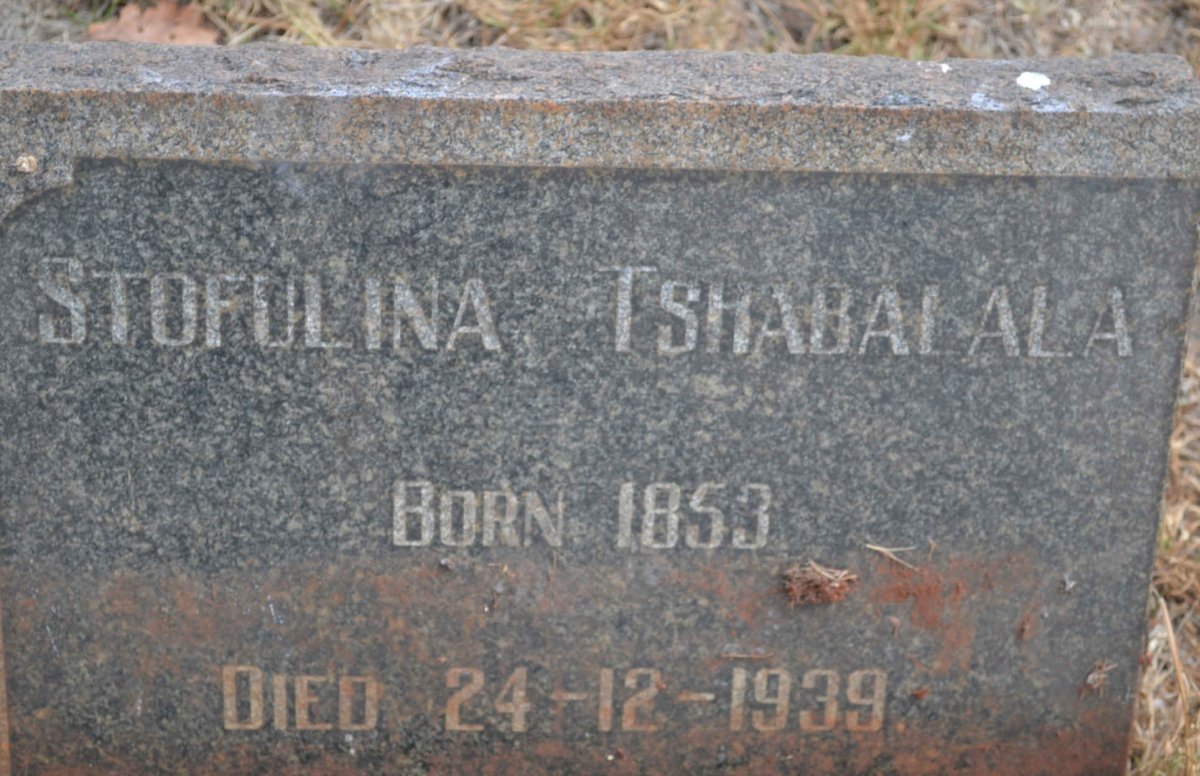 TSHABALALA Stofulina 1853-1939
