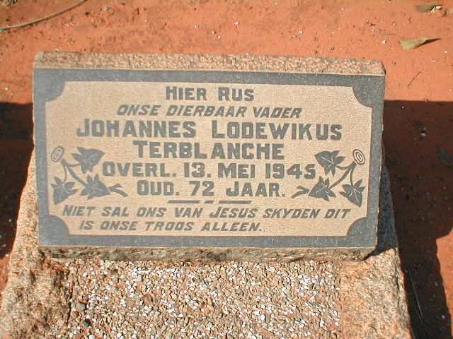 TERBLANCHE Johannes Lodewikus - 1945