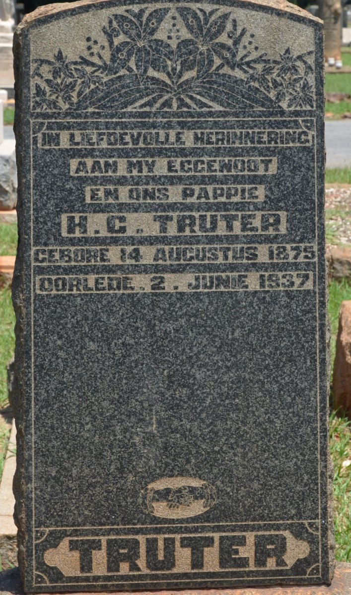TRUTER H.C. 1875-1937