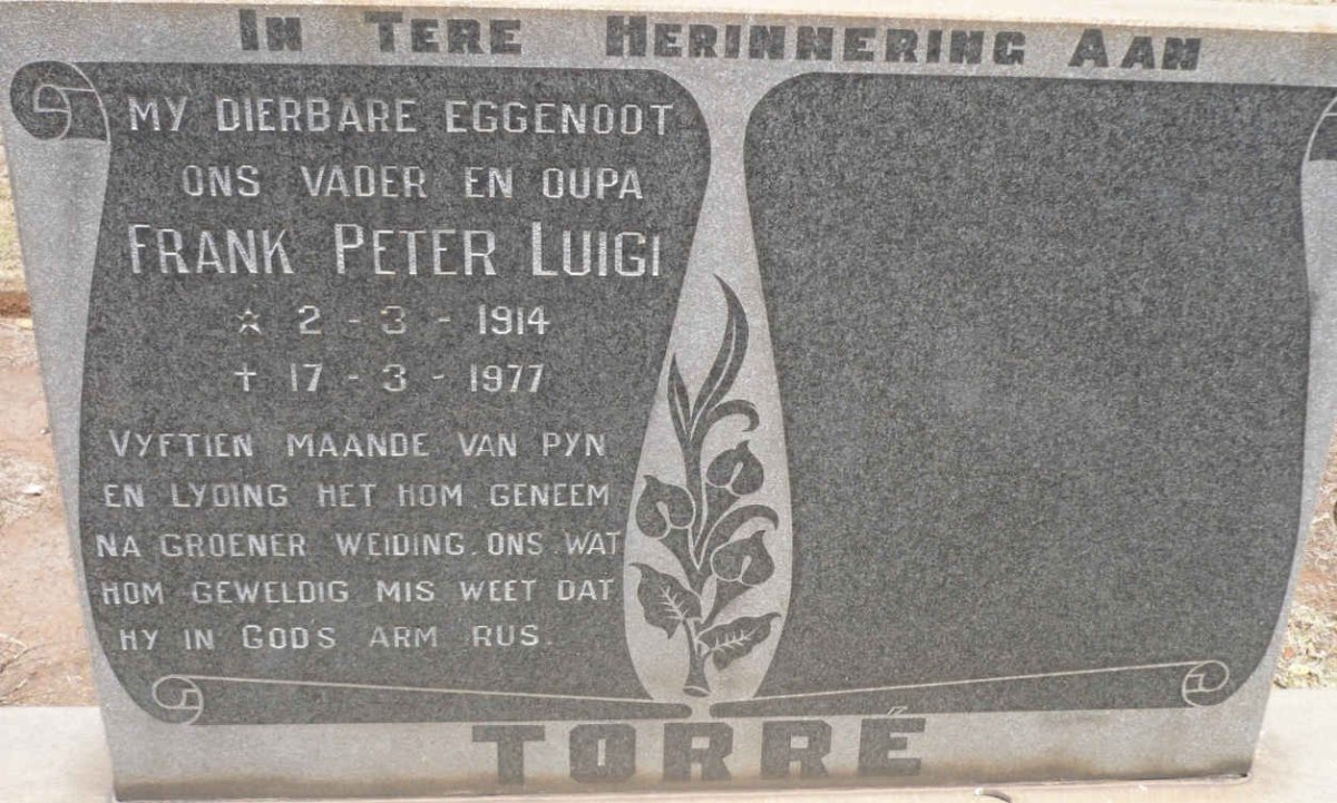 TORRE Frank Peter Luigi 1914-1977