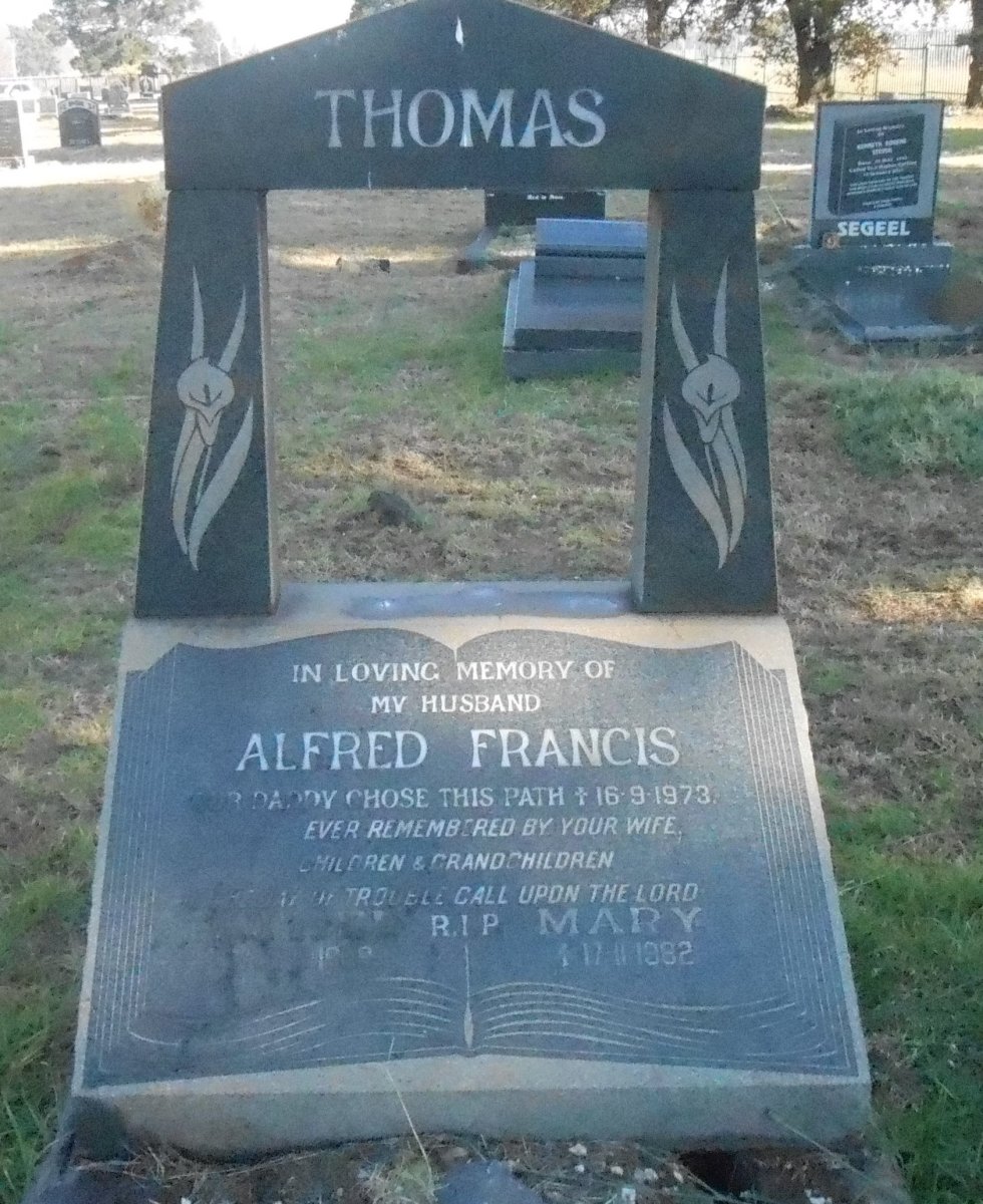 THOMAS Alfred Francis -1973 &amp; Ethel Mary 1909-1982
